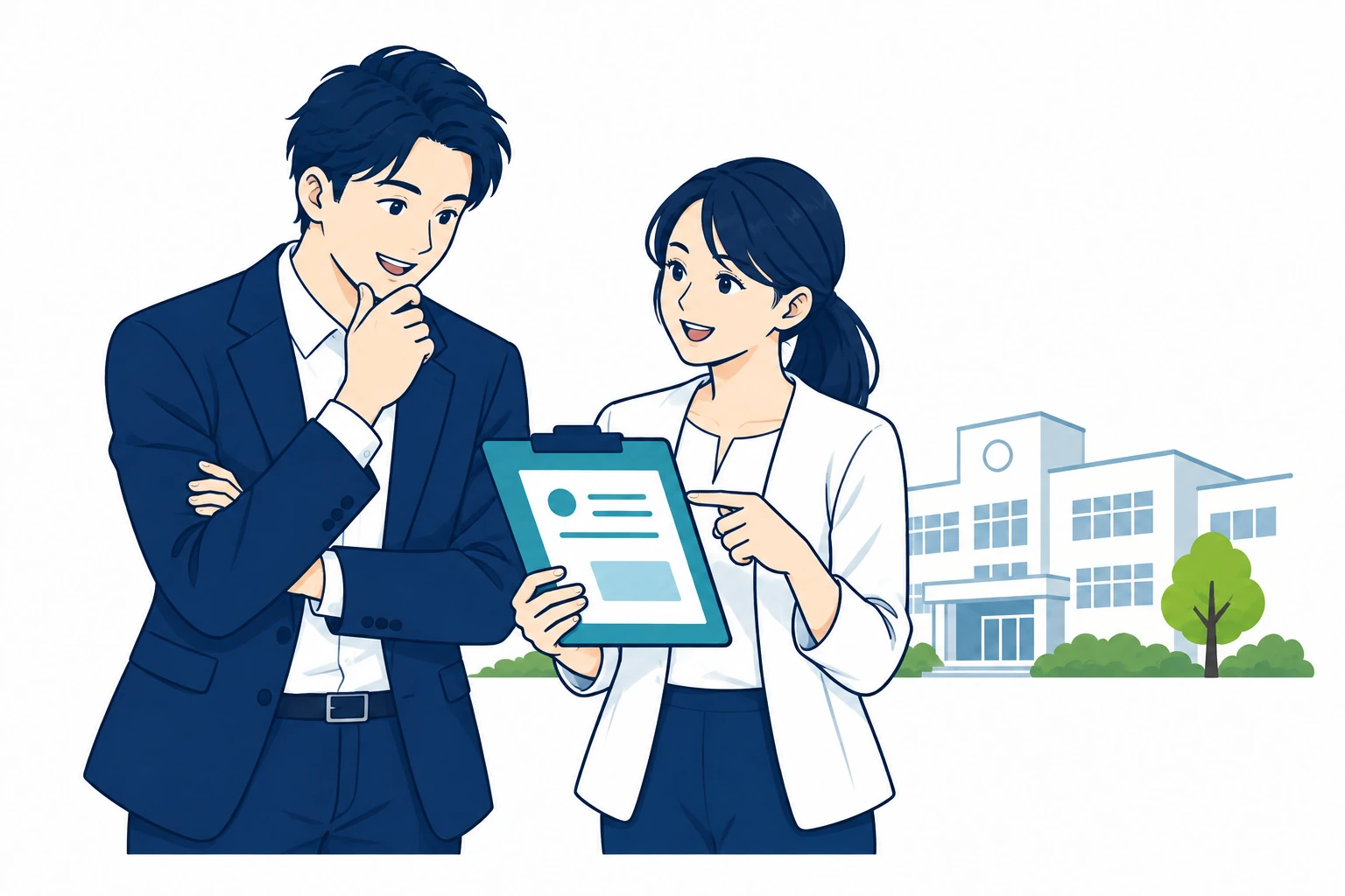 地域で必要な支援と事業の活用案を話し合う自治体担当者のイラスト
